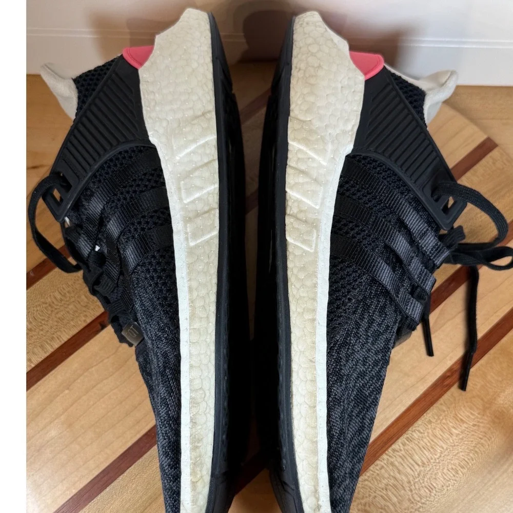 Adidas EQT Support 93/17 Mens Black Turbo Pink Boost Sneakers BB1234 Size 12